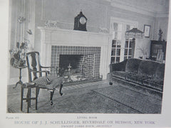 House of J.J. Schullinger, Riverdale-On-Hudson, NY, 1918,Lithograph. Dwight James Baum.