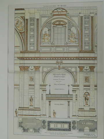 The Oratory Church at South Kensington, UK, 1881, Original Plan. Herbert A. Gribble.