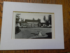 Public Recreation Bldg,Dept of Parks, Portland,Oregon, Lithograph,1914. Lawrence & Holford.