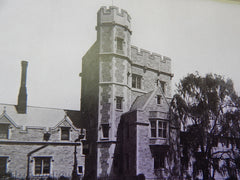 Stafford-Little Hall, Princeton U.,Princeton,NJ,1905, Lithograph. Cope & Stewardson.
