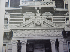 Main Entrance Apt. House, No.771 Madison Ave, New York, NY, 1901,Lithograph. Korn.