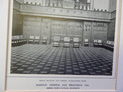 Organ Balcony and Screen, Masonic Temple, San Francisco, CA, 1914. Bliss & Faville.