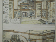 Interior, House for Leonard Ware Jr., Roxbury, MA, 1884, Original Plan. Sanford Phipps.