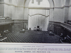 Commandery Room Looking East, Masonic Temple, San Francisco, CA, 1914. Bliss & Faville.