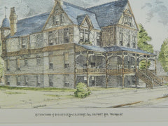 Alterations of Residence for J. H. McAvoy, Chicago, IL, 1885, Original Plan. Addison & Fiedler.