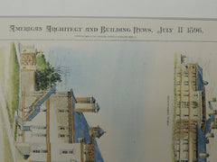 Female Asylum, Tewksbury, MA, 1896. Original Plan. John A. Fox.