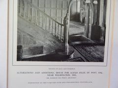 Hall & Stairway, House for Alexis Felix DuPont, Wilmington, DE, 1914. Robeson Lea Perot.