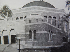 Exterior, Isaiah Temple, Chicago, IL, 1924. Alfred S. Alschuler.
