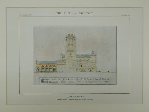 Memorial Parish House, All Souls Church Competition, Washington, DC, 1912. Wood, Donn, & Deming.