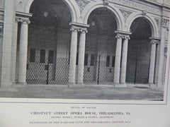 Facade Detail, Chestnut Street Opera House, Philadelphia, PA, 1914. Bissell, Sinkler & Tilden.