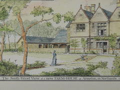 New Farm-House for the Duke of Buccleuch, Armston, England, 1884. J. Alfred Gotch. Original Plan