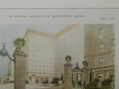 Schenley Apartments, Pittsburgh, PA, 1923, Original Plan. H. Hornbostel and Rutan, Russell & Wood.