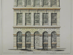 New Premises, Earl Street, Blackfriars, London, UK, 1874, Original Plan. T. Chatfield Clarke.