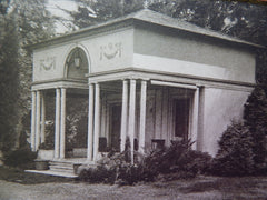 Tea House, Estate of Richard Rowland, Rye, NY, 1924, Lithograph. Dwight James Baum.