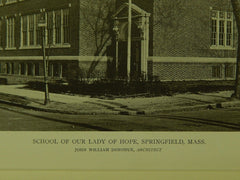 School of Our Lady of Hope, Springfield, MA, 1919, Lithograph. Koch & Wagner.