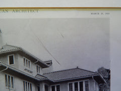 House of Dr. E.S. Breese, Dayton, OH, 1919, Lithograph. Louis Lott.