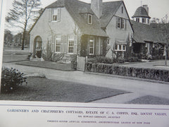 Gardener's and Chauffeur's Cottages, Estate of C.A. Coffin, Locust Valley, Long Island, NY, 1914. Howard Greenley.