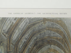Interior, Jefferson Avenue Presbyterian Church, Detroit, MI, 1924, Original Plan. Smith, Hinchman & Grylls.
