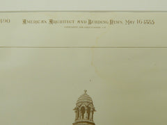 The Allyn Memorial, Hartford, CT, 1885, Photogravure. A. Fehmer.