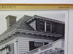 House of C.T.Crocker,Jr., Exterior, Fitchburg,MA, Lithograph,1914. James Purdon.