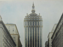 New York Central Building Tower, Park Avenue, New York, NY, 1929, Original Plan. Warren and Wetmore.