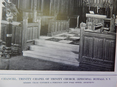 Chancel, Trinity Chapel of Trinity Church, Buffalo, NY, 1914. Cram, Goodhue & Ferguson.
