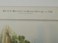 House for Leonard Ware Jr., Roxbury, MA, 1884, Original Plan. Sanford Phipps.