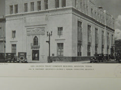 San Jacinto Trust Company Building, Houston, TX, 1928, Lithograph. Jos. W. Northrop.
