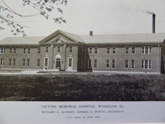 Victory Memorial Hospital, Waukegan, IL, 1924, Lithograph. Richard E. Schmidt, Garden & Martin.