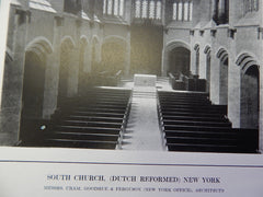 Interior, Dutch Reformed South Church, New York, NY, 1914. Cram, Goodhue & Ferguson.
