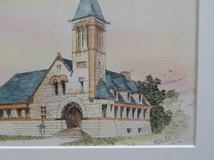 Memorial Library, Lexington, KY, 1889, Original Plan. Willis Polk.
