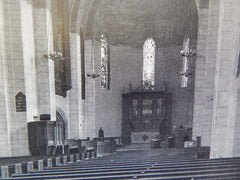 Trinity Lutheran Church, Fort Wayne, IN, 1930, Lithograph. Bertram, Grosvenor & Goodhue.