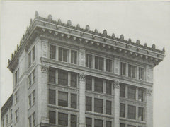 The Munsey Building, Washington, DC, 1906, Lithograph.  McKim, Mead & White.