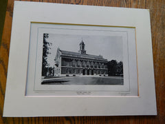 Details of Town Hall, Needham, MA,1904,Lithograph. Winslow & Bigelow.