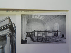 Amsterdam Savings Bank, Amsterdam, NY, 1915, Lithograph. Marcus T. Reynolds.