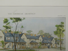 Row of Type 2 Houses, Hilton Village, Newport News, VA, 1918, Original Plan. Francis Y Joannes.