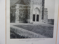 St. Gregory's Church, North Weymouth, MA, 1918, Lithograph. Postel & Fischer.