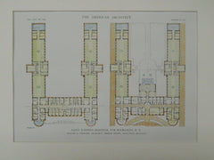 Floor Plans, Saint Joseph's Hospital, Far Rockaway, NY, 1918, Original Plan. Edward A. Lehmann.