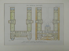 Floor Plans, Saint Joseph's Hospital, Far Rockaway, NY, 1918, Original Plan. Edward A. Lehmann.