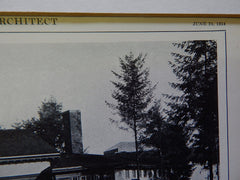 Public Recreation Bldg,Dept of Parks, Portland,Oregon, Lithograph,1914. Lawrence & Holford.