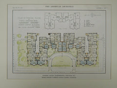Lochby Court Apartments, Chicago, IL, 1916, Original Plan. Schmidt, Garden & Martin.