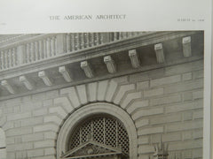 Detail of Entrance, New Lotus Club, New York, New York, 1909, Lithograph. Mr. Donn Barber.
