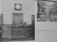 Beverly Farms Library, Interior, Beverly Farms, MA, Lithograph,1918. Loring & Leland