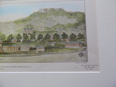 Competitive Design, U. S. Military Academy, West Point, NY 1903. Original Plan. Frost & Granger.