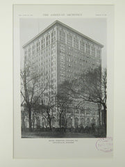 Hotel Webster, Chicago, IL, 1921, Lithograph. Fridstein & Co.