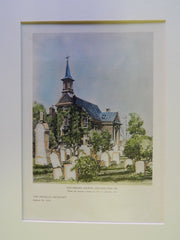 Old Swedes Church, Philadelphia, PA, 1929, Original Drawing, Geo. C. Sponsler Jr.