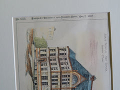 State Normal Art School, Boston, MA, 1889, Original Plan. Hartwell & Richardson