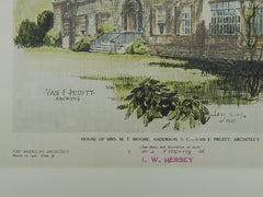 House of Mrs. M. P. Moore, Anderson, SC, 1926, Original Plan. Van F. Pruitt.