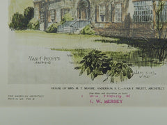 House of Mrs. M. T. Moore, Anderson, SC, 1926, Original Plan. Van F. Pruitt.