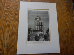 Detroit Athletic Club: Palm Room, Detroit, MI, Lithograph,1915. Kahn & Wilby.